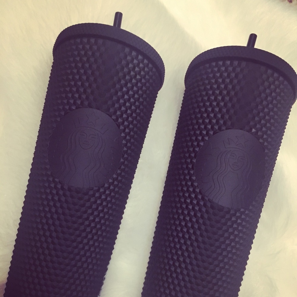 Studded Matte black starbucks tumbler